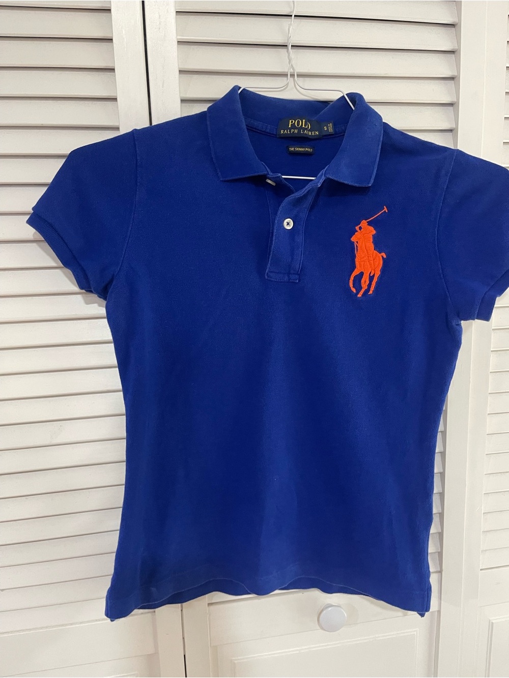 Ralph Lauren Kids Royal Blue Polo with Bright Orange Pony